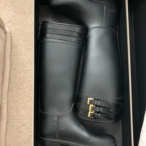 Burberry rain boots